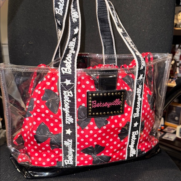 Betsey Johnson Vintage Y2K “Betseyville” Tote Bag with Insert - Picture 1 of 4